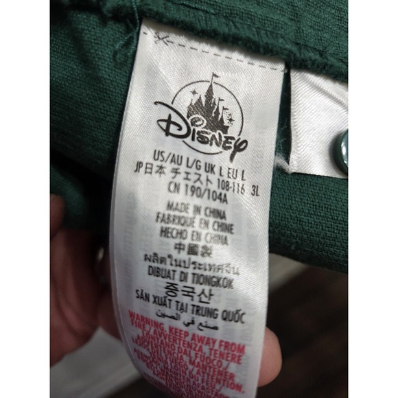 Disney Parks Green Corduroy Mickey Mouse Christmas Jacket Large Organic Cotton - Picture 12 of 13